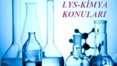 2018 LYS Kimya Konuları Soru Dağılımı