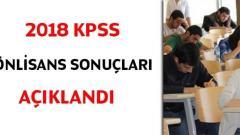 2018 KPSS önlisans sonuçları açıklandı
